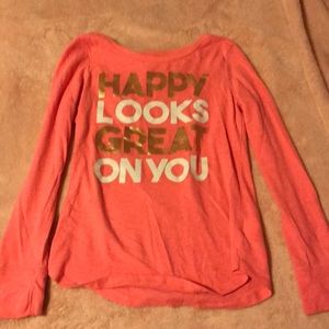 Pink shirt with really nice lettering